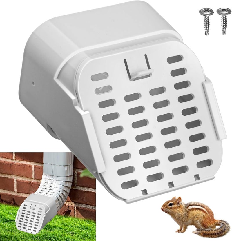 Lebenwell 3"x4" Type-A Gutter Downspout Connector, Outlet Filter and Leaf Guard for Bottom of Downspouts - Image 1